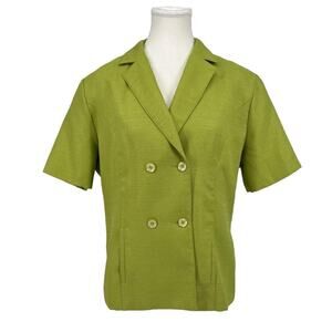 Vintage‎ Y2K KC Spencer Blazer Short Sleeve Green Size 12